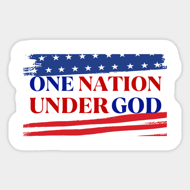 One Nation Under God Sticker by AWbydesign
